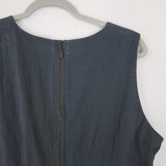 Escada Dress Womens 44 US 14 Faded Black Sleeveless V Neck Bubble Hem Sport - Picture 13 of 13